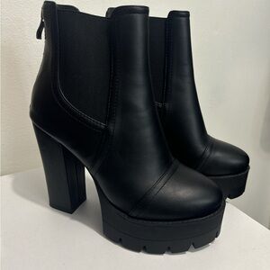 Black Platform Ankle Boots